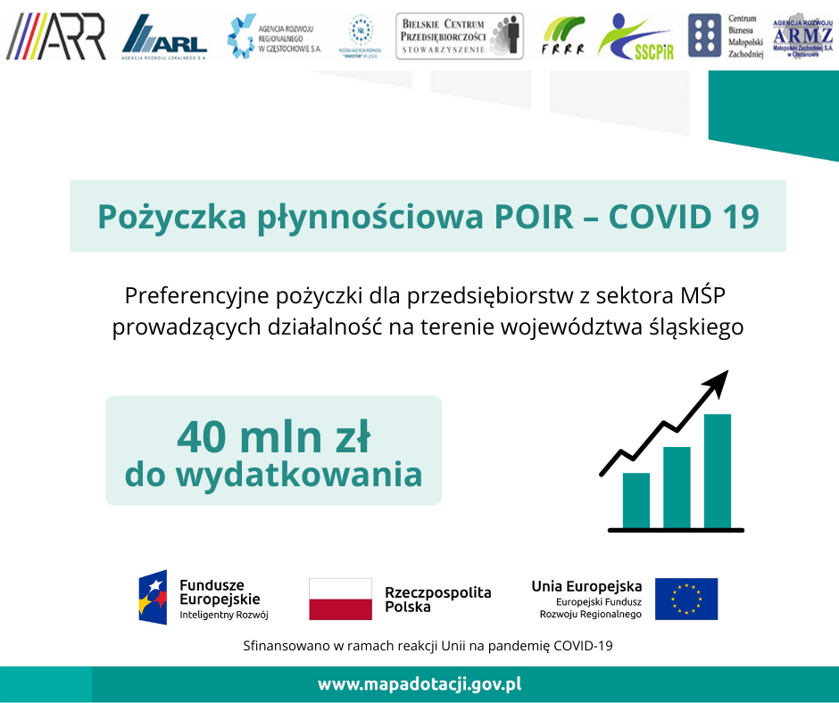 Plakat Pożyczka płynnościowa POIR - COVID-19